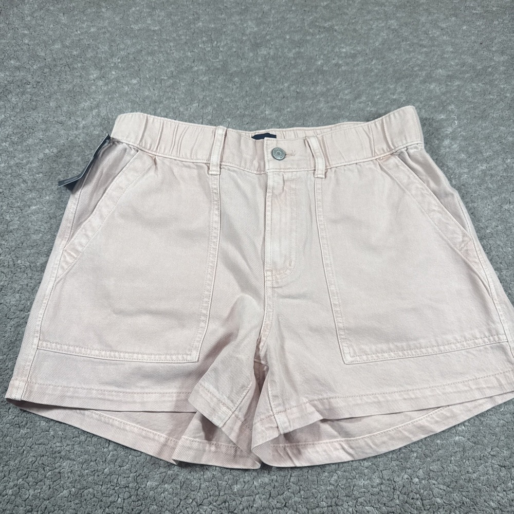 New Gap Women's medium pink Elastic Waist Twill Shorts inseam 4" NWT trendy